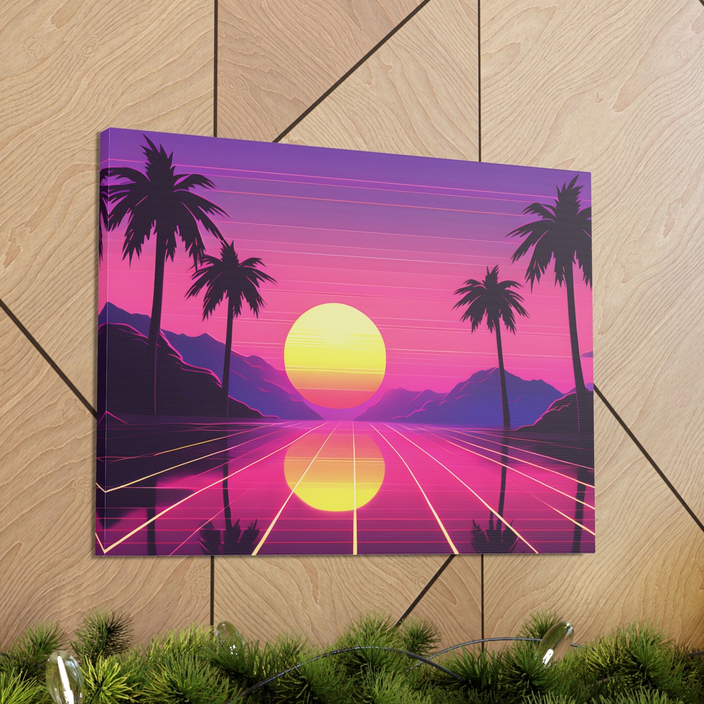 Neon Palms: Outrun Wall Décor