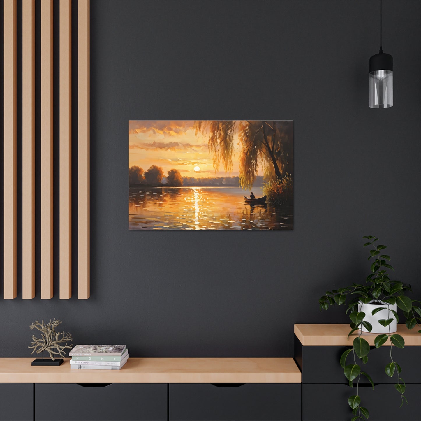 Coastal Serenity: Classic Oil Painting Wall Décor