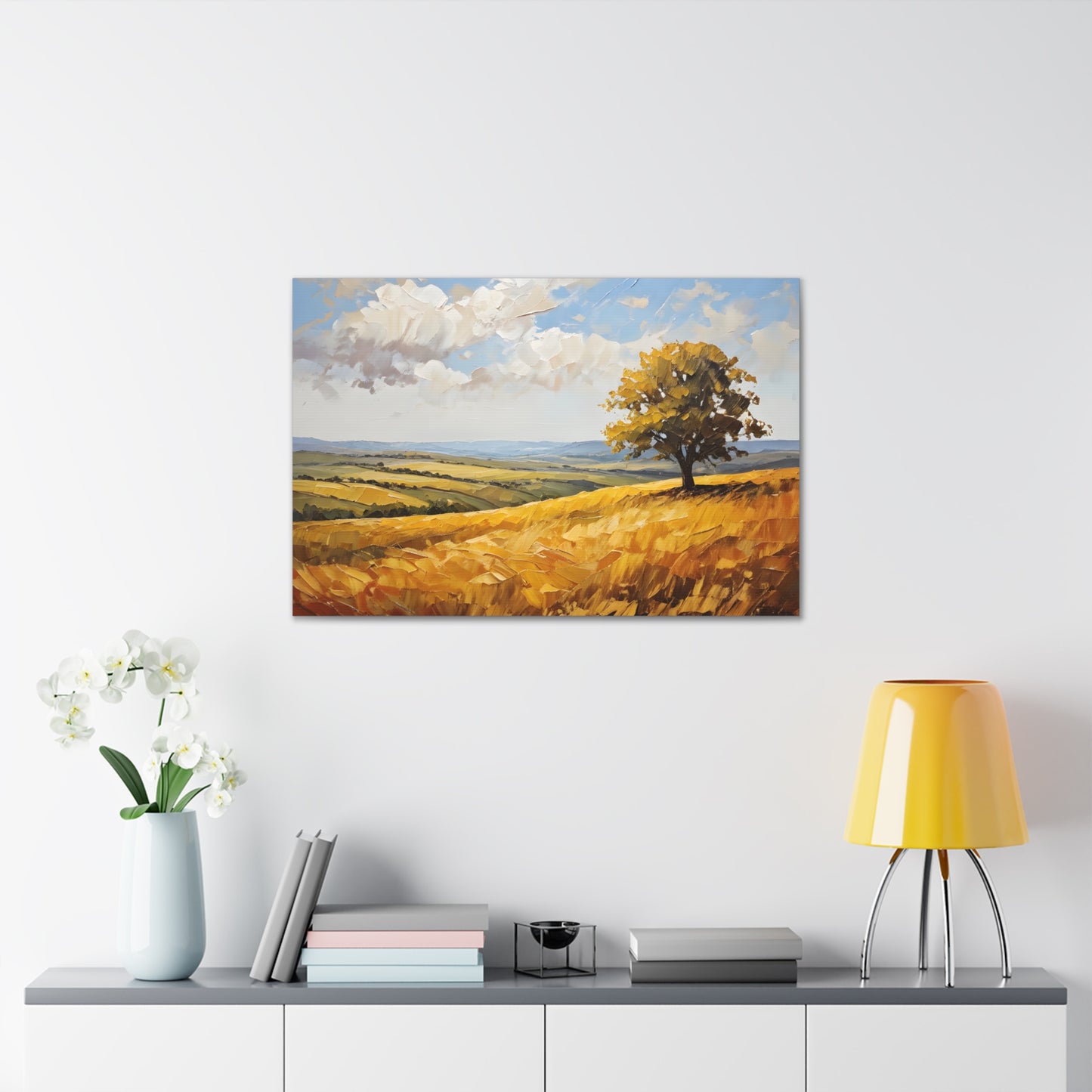 Windblown Meadows: Classic Oil Painting Wall Décor