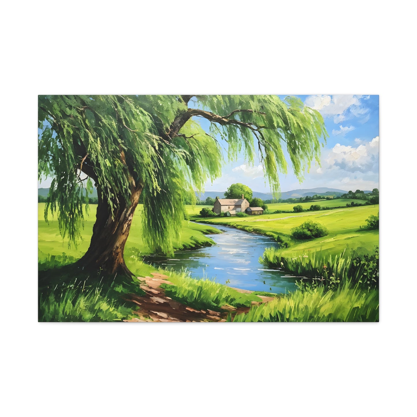 Peaceful Range: Classic Oil Painting Wall Décor