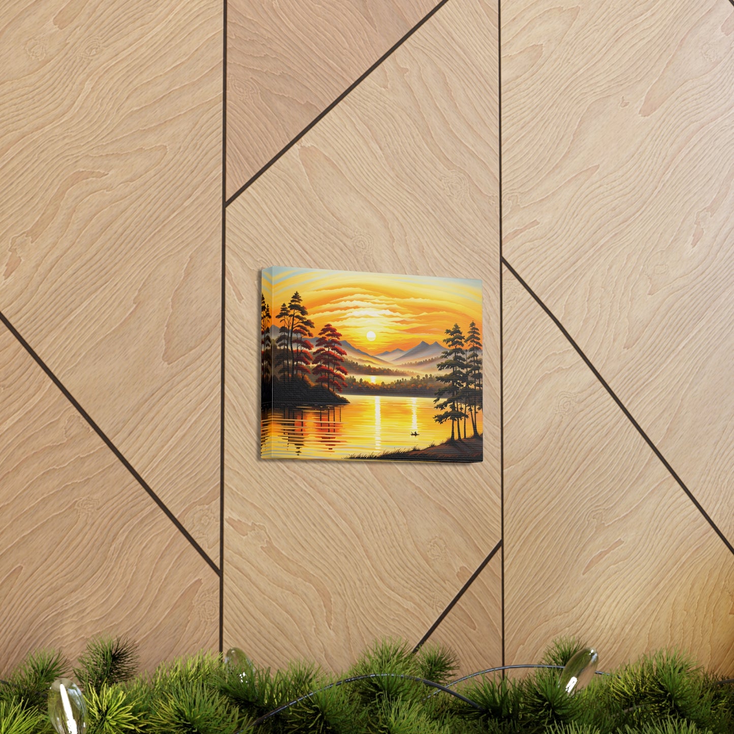 Lakeside Ripples: Classic Oil Painting Wall Décor