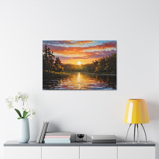 Peaceful Clearing: Classic Oil Painting Wall Décor