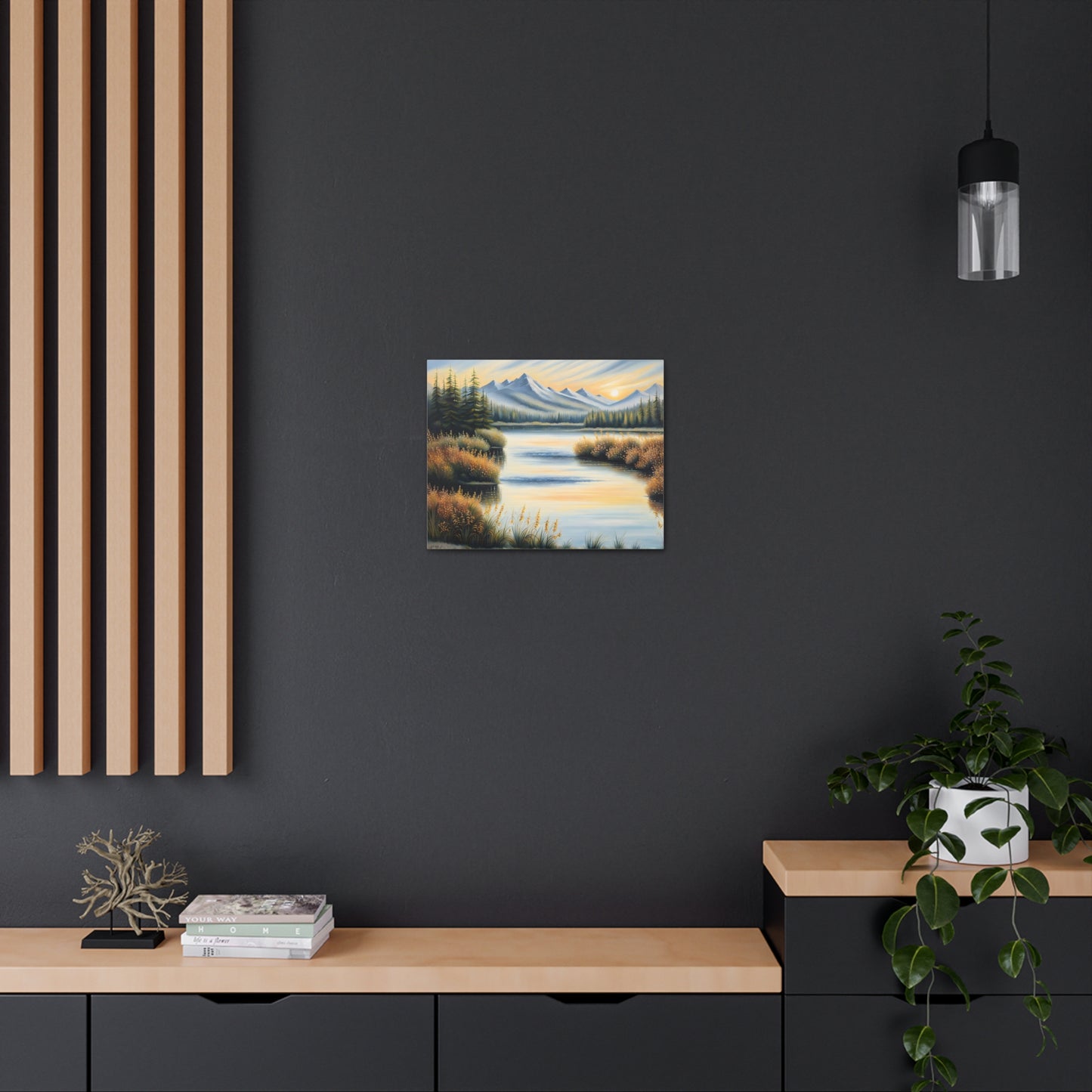 Mountain Refuge: Classic Oil Painting Wall Décor