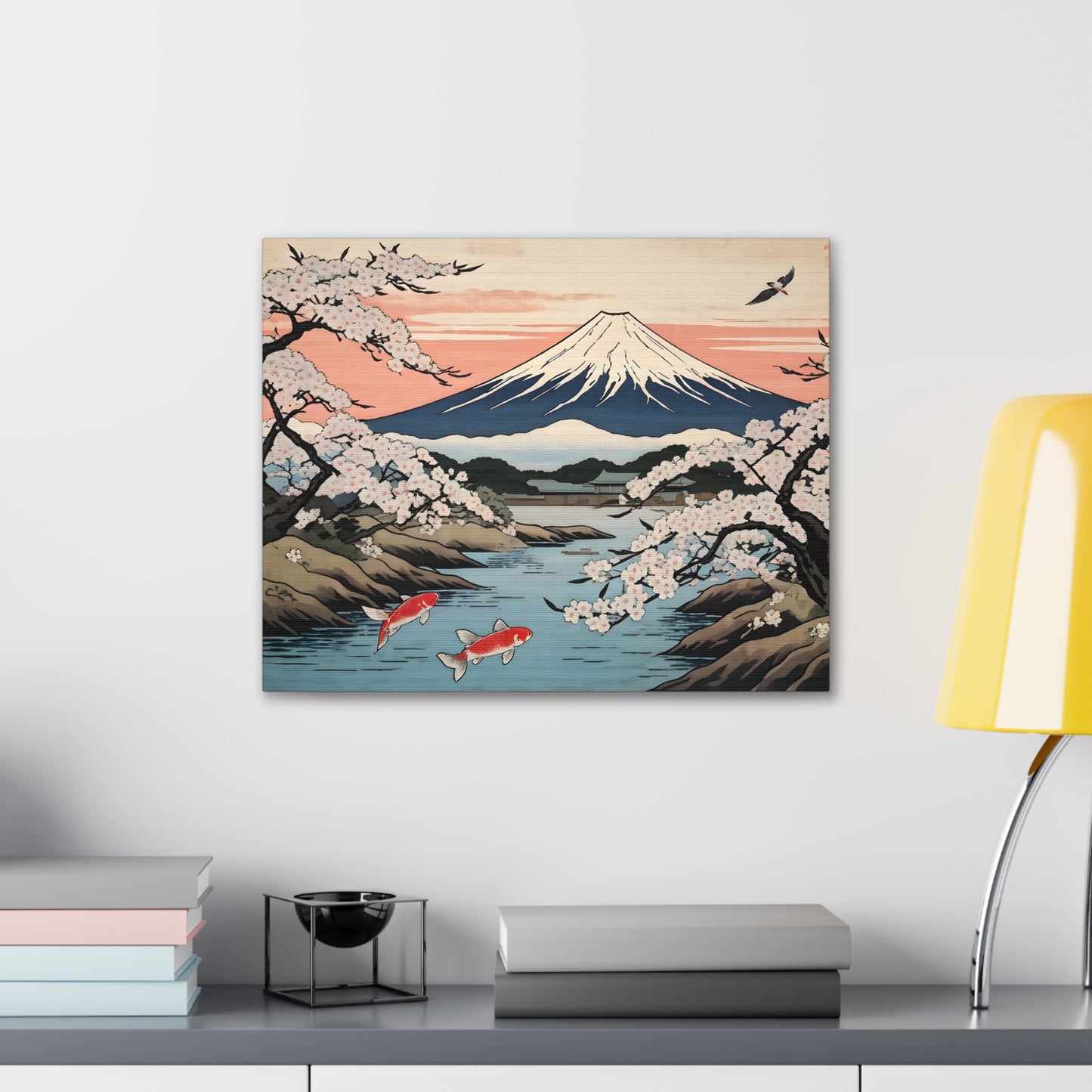 Koi Pond Reflections: Ukiyo-e Wall Décor