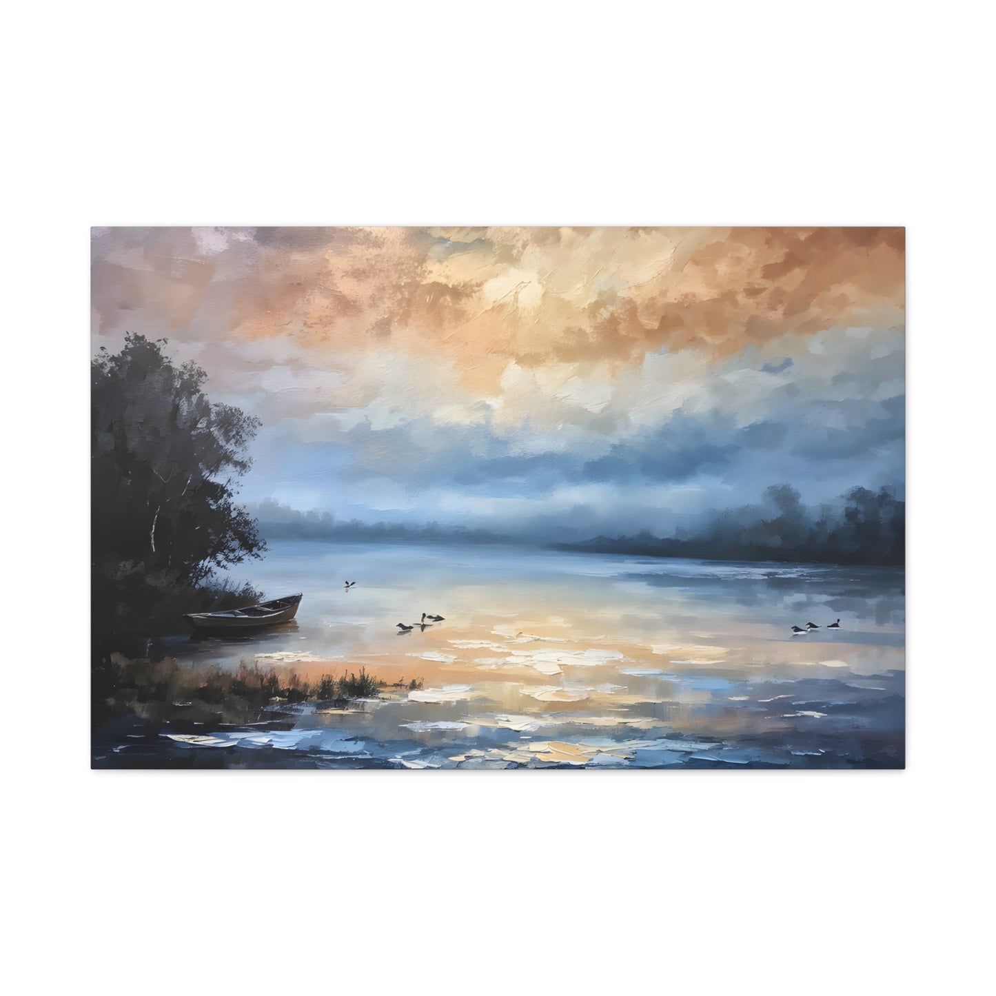 Whispering Horizon: Classic Oil Painting Wall Décor