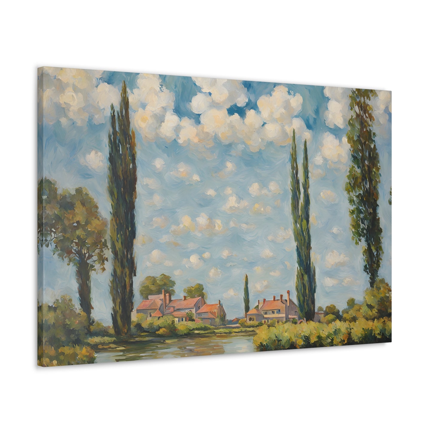 Classic Village View: Classic Oil Painting Wall Décor