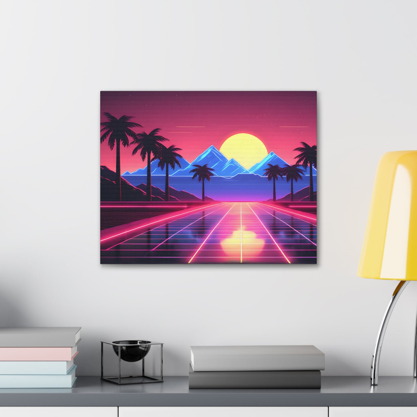 Retro Tropic Hues: Outrun Wall Décor