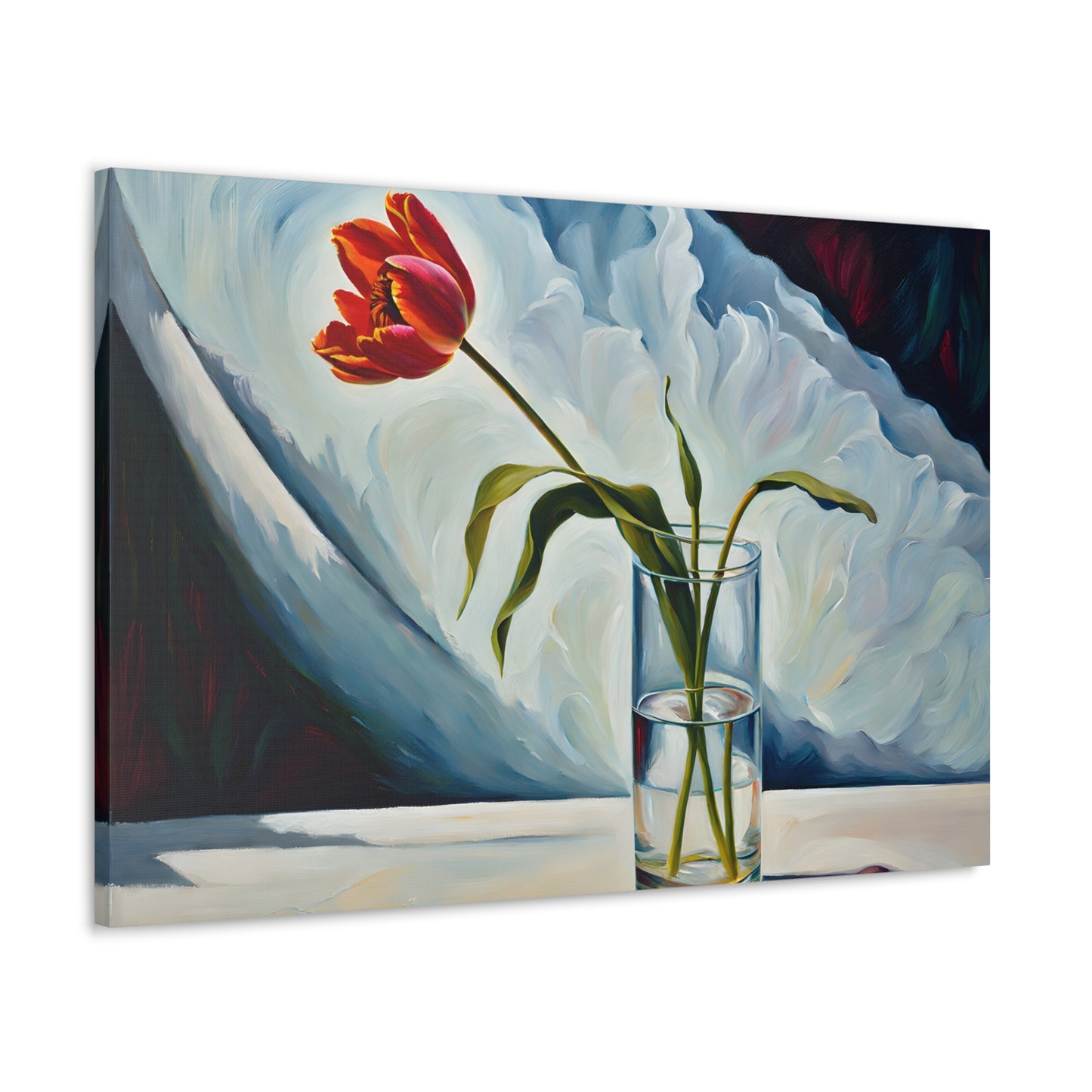 Gauzy Flower: Classic Oil Painting Wall Décor