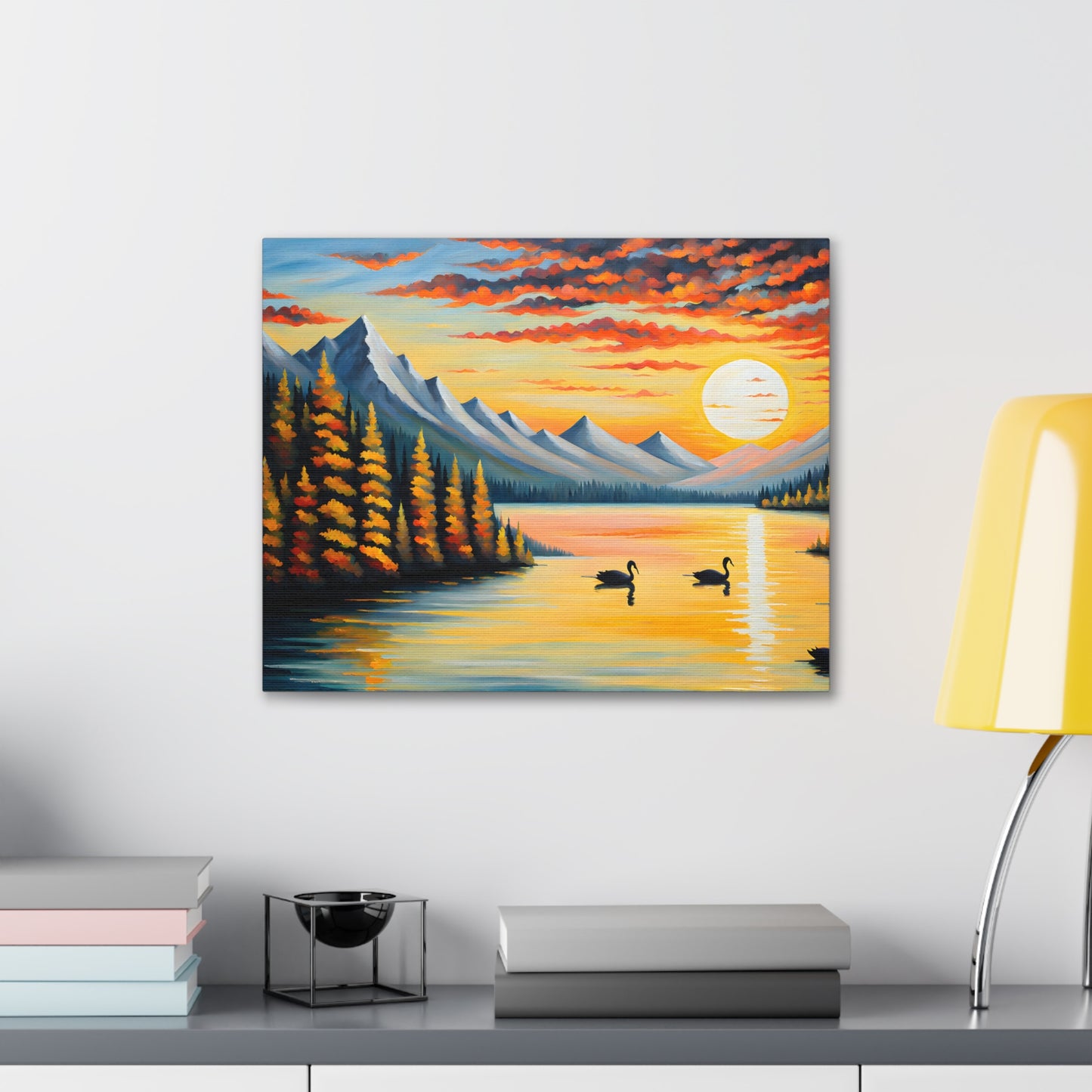 Mountain Vista: Classic Oil Painting Wall Décor