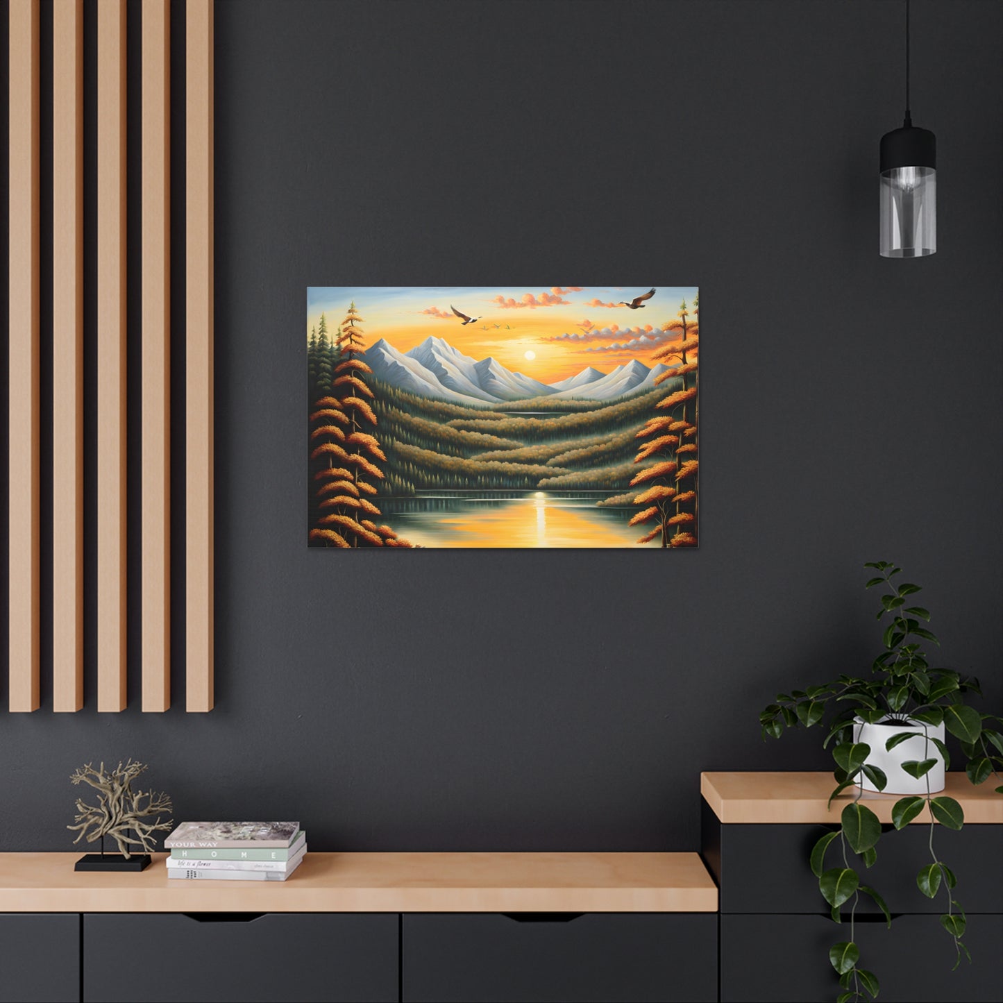 Sunburst Valley: Classic Oil Painting Wall Décor