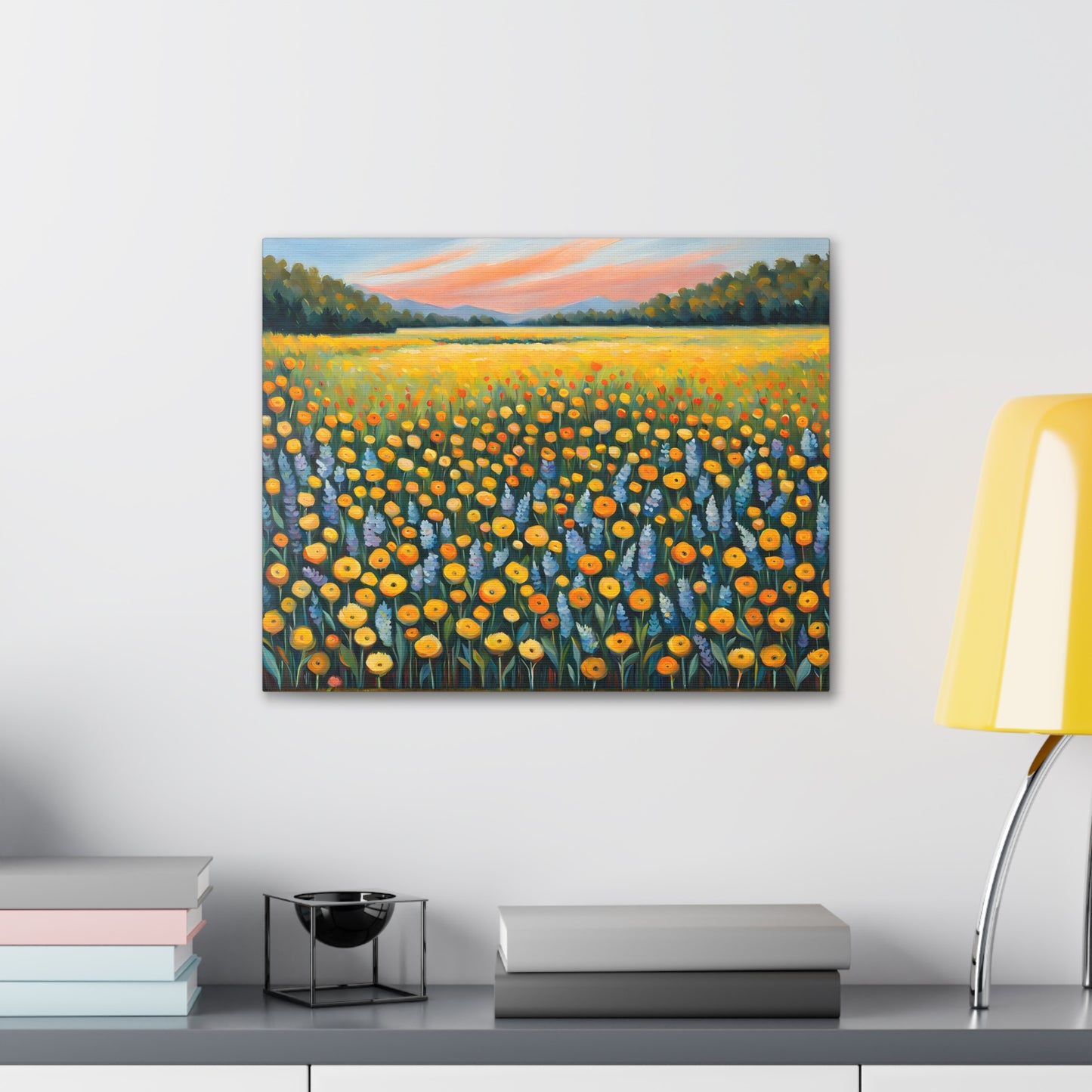 Peaceful Meadow: Classic Oil Painting Wall Décor