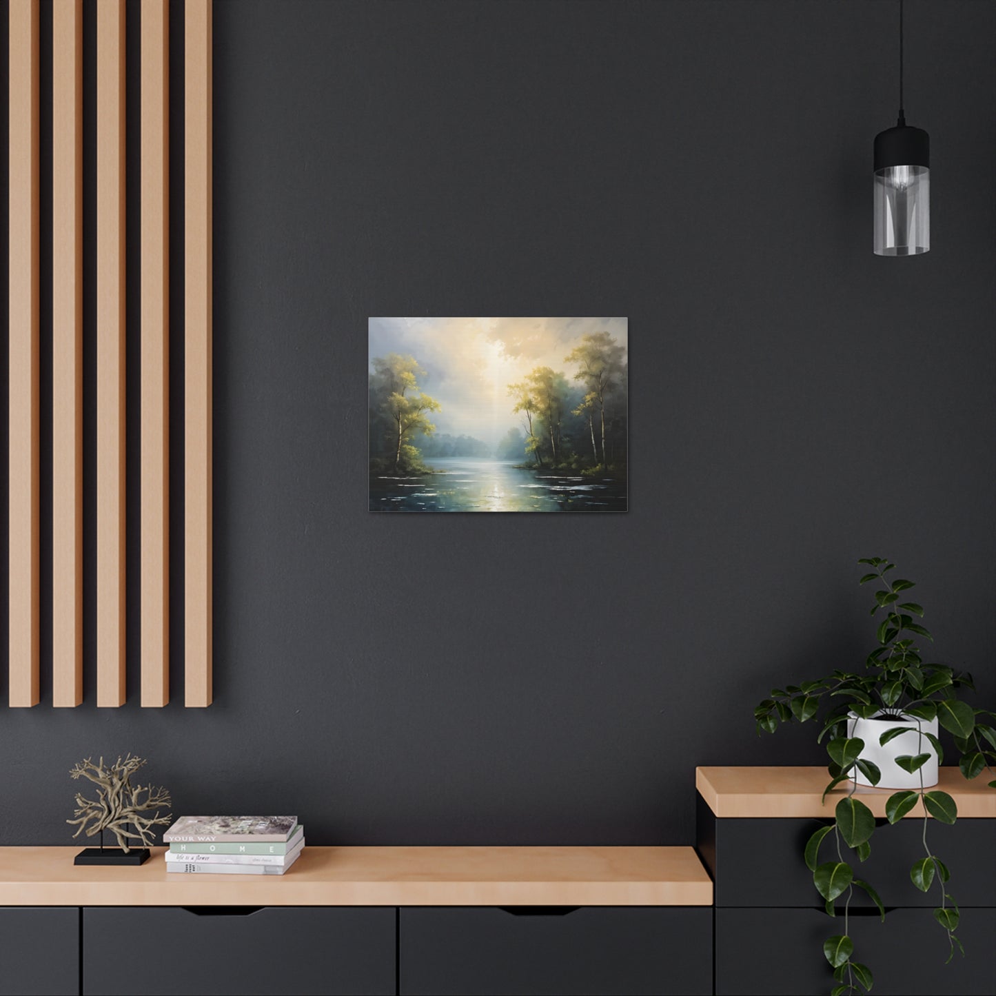 Lakeside Dew: Classic Oil Painting Wall Décor