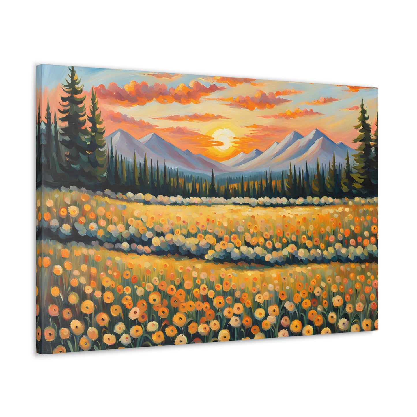 Amber Horizon: Classic Oil Painting Wall Décor