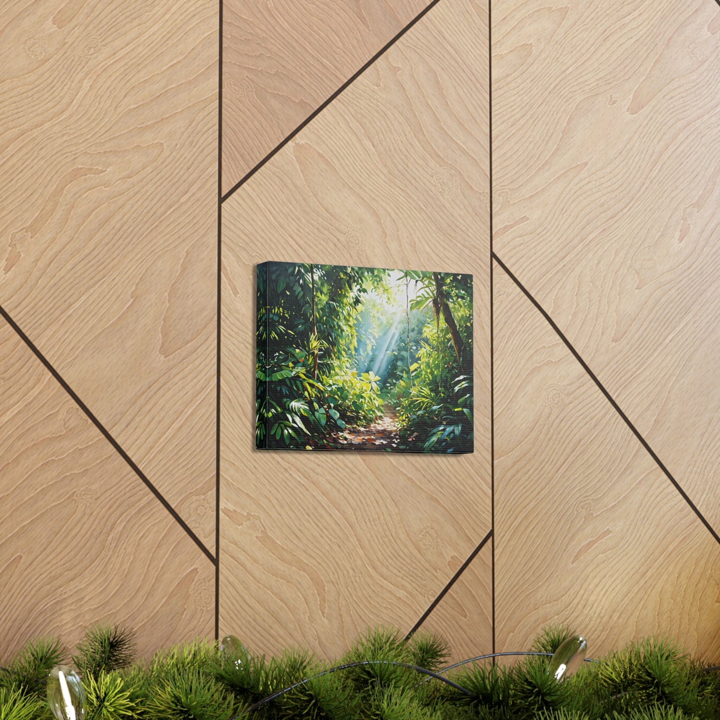 Lush Foliage: Classic Oil Painting Wall Décor