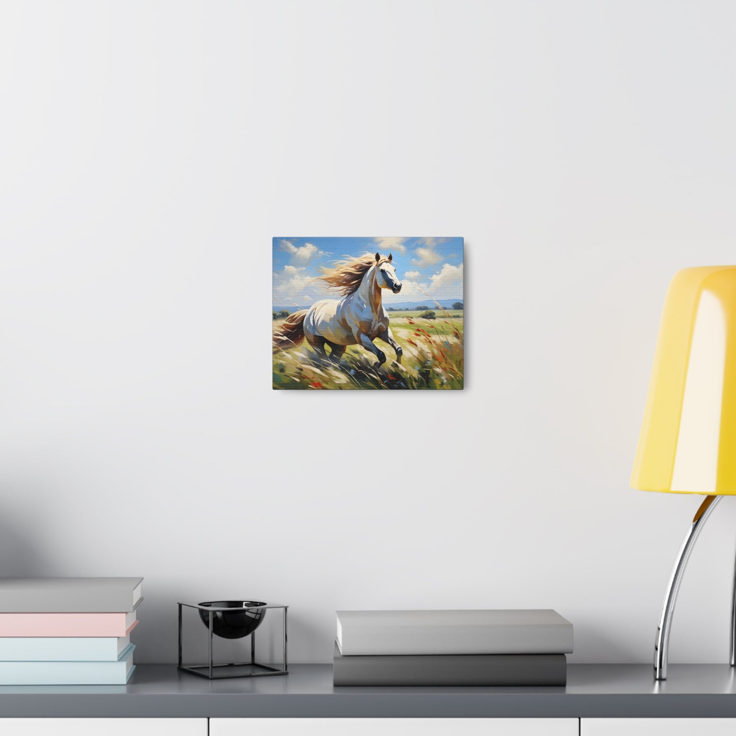 Misty Meadow: Classic Oil Painting Wall Décor