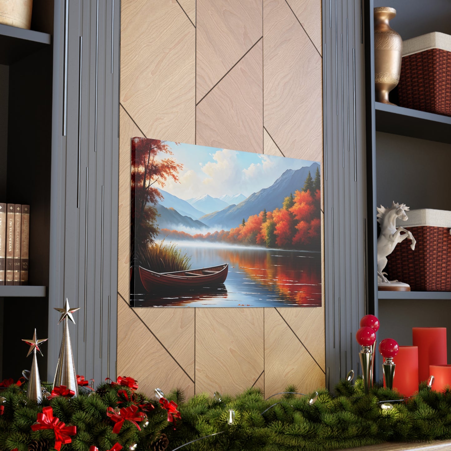 Harbor Reflections: Classic Oil Painting Wall Décor