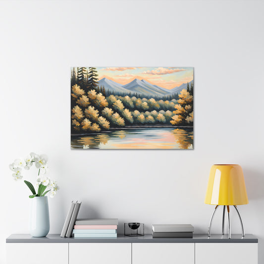 Tranquil River: Classic Oil Painting Wall Décor