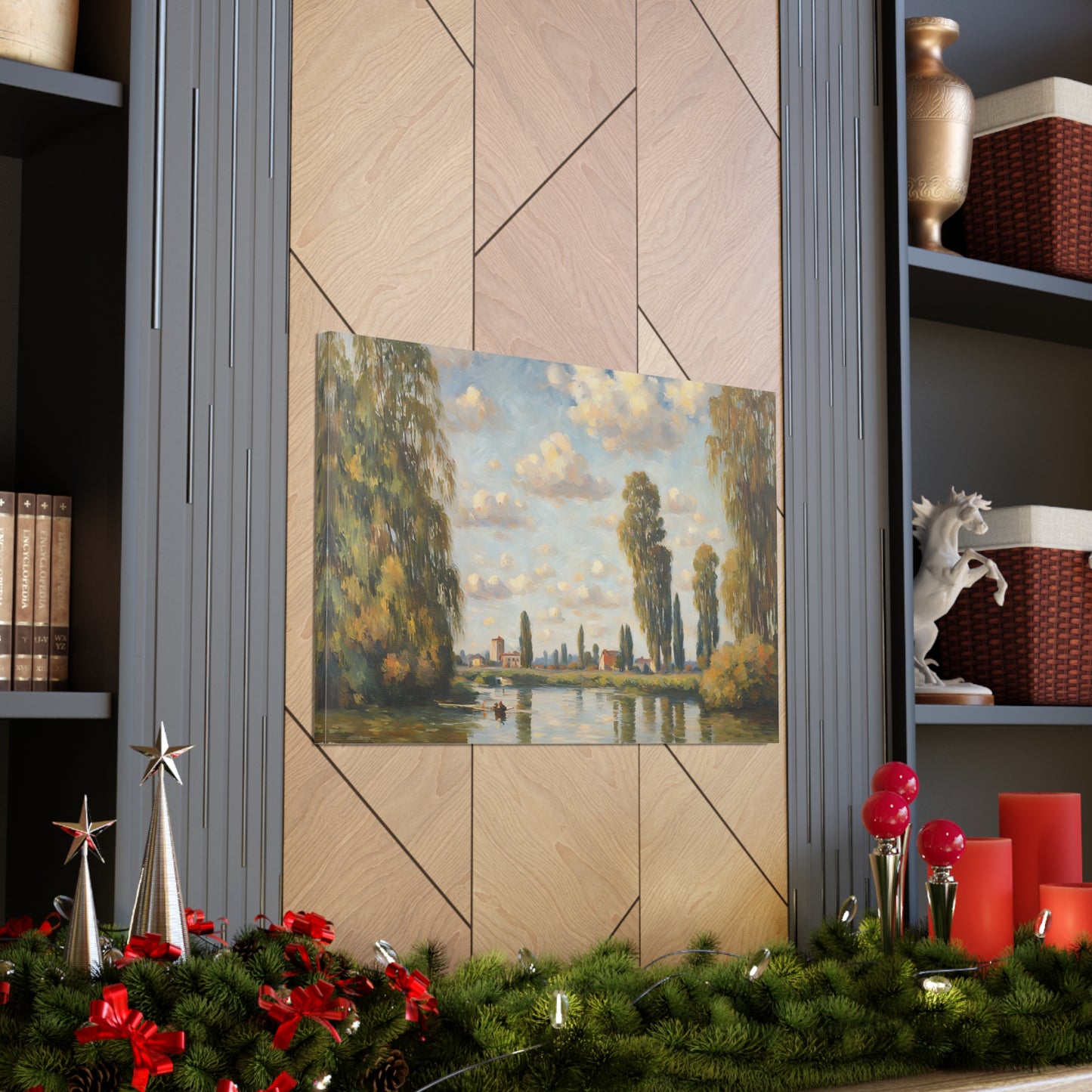 Riverbank Reverie: Classic Oil Painting Wall Décor