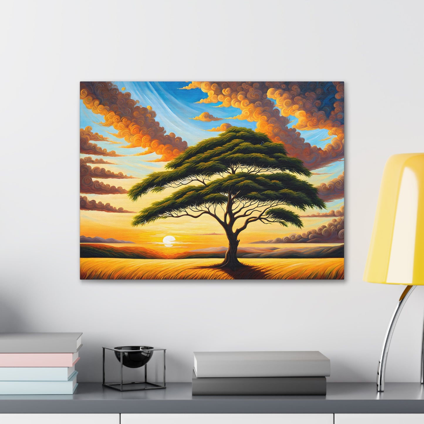 Vast Acacia: Classic Oil Painting Wall Décor