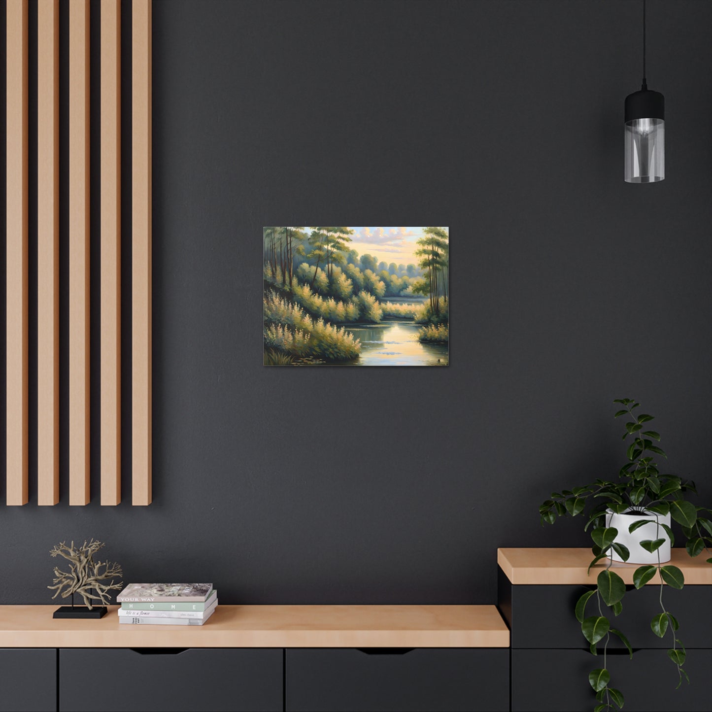 Mystic River: Classic Oil Painting Wall Décor