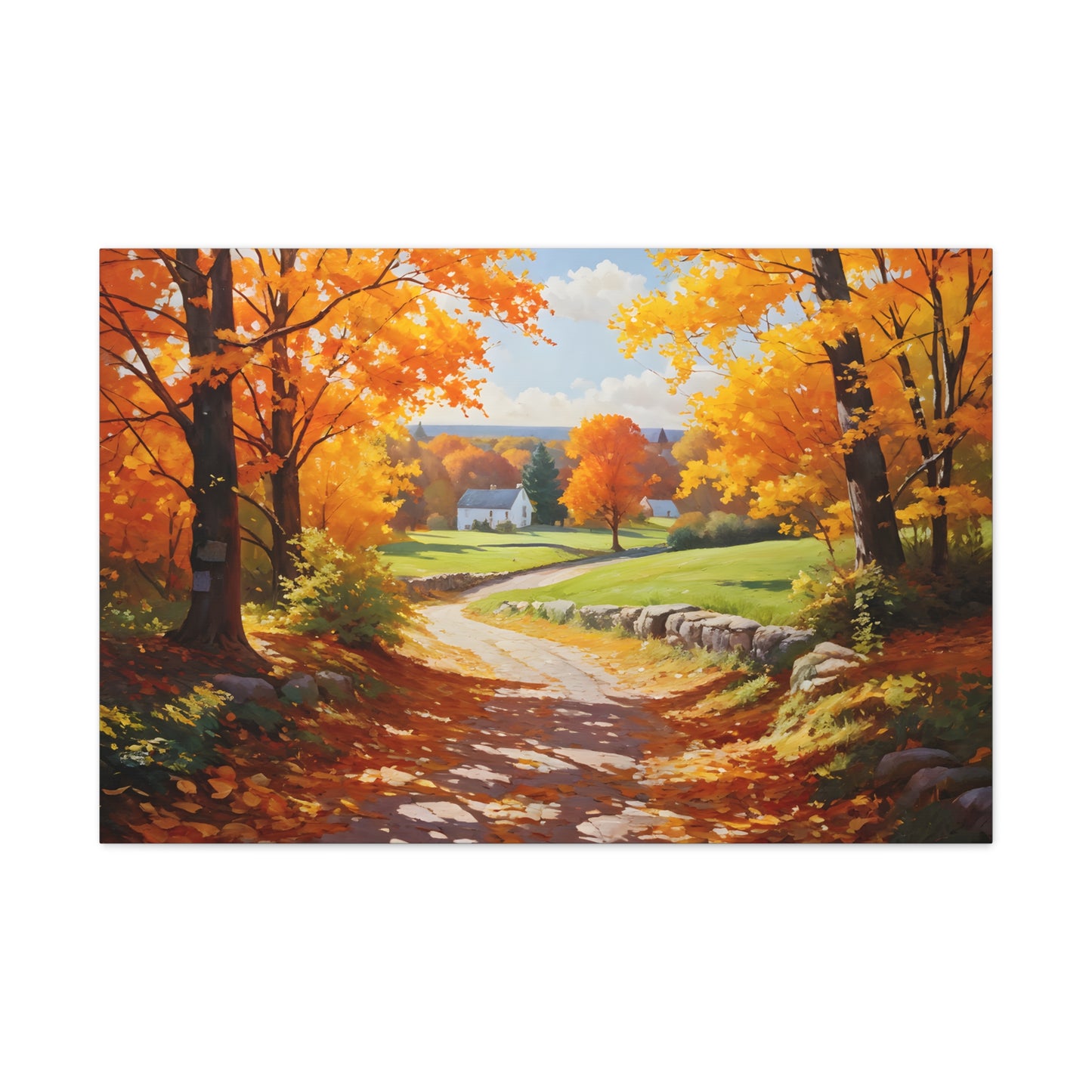 Autumn Serenity: Classic Oil Painting Wall Décor