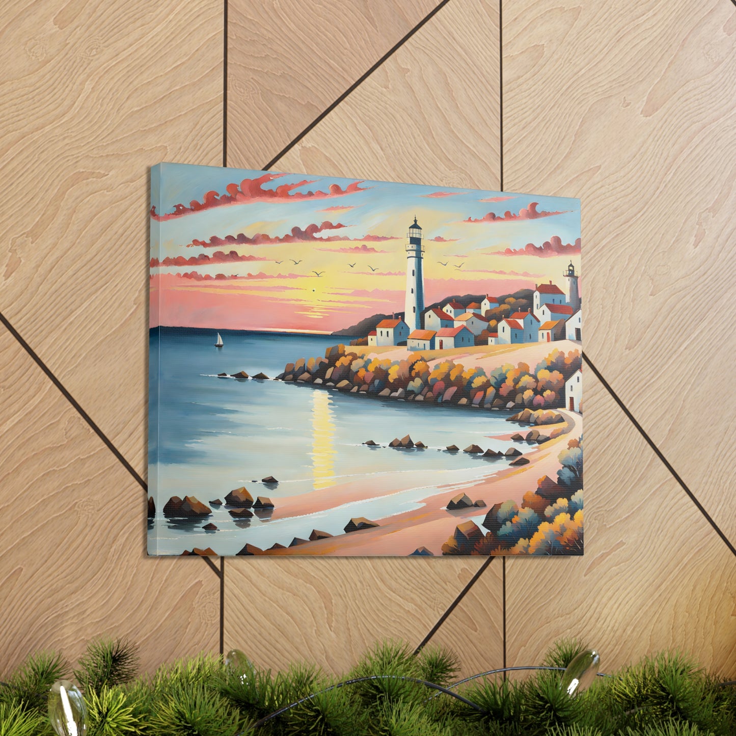 Emerald Shores: Classic Oil Painting Wall Décor