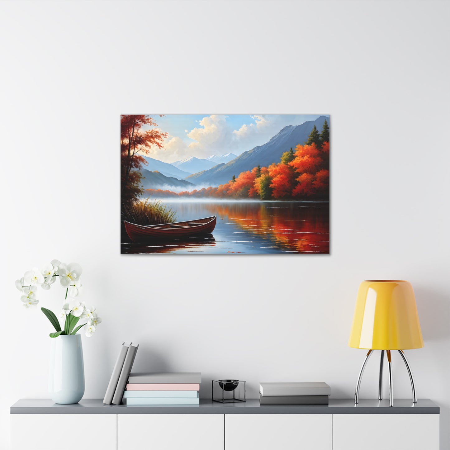 Harbor Reflections: Classic Oil Painting Wall Décor