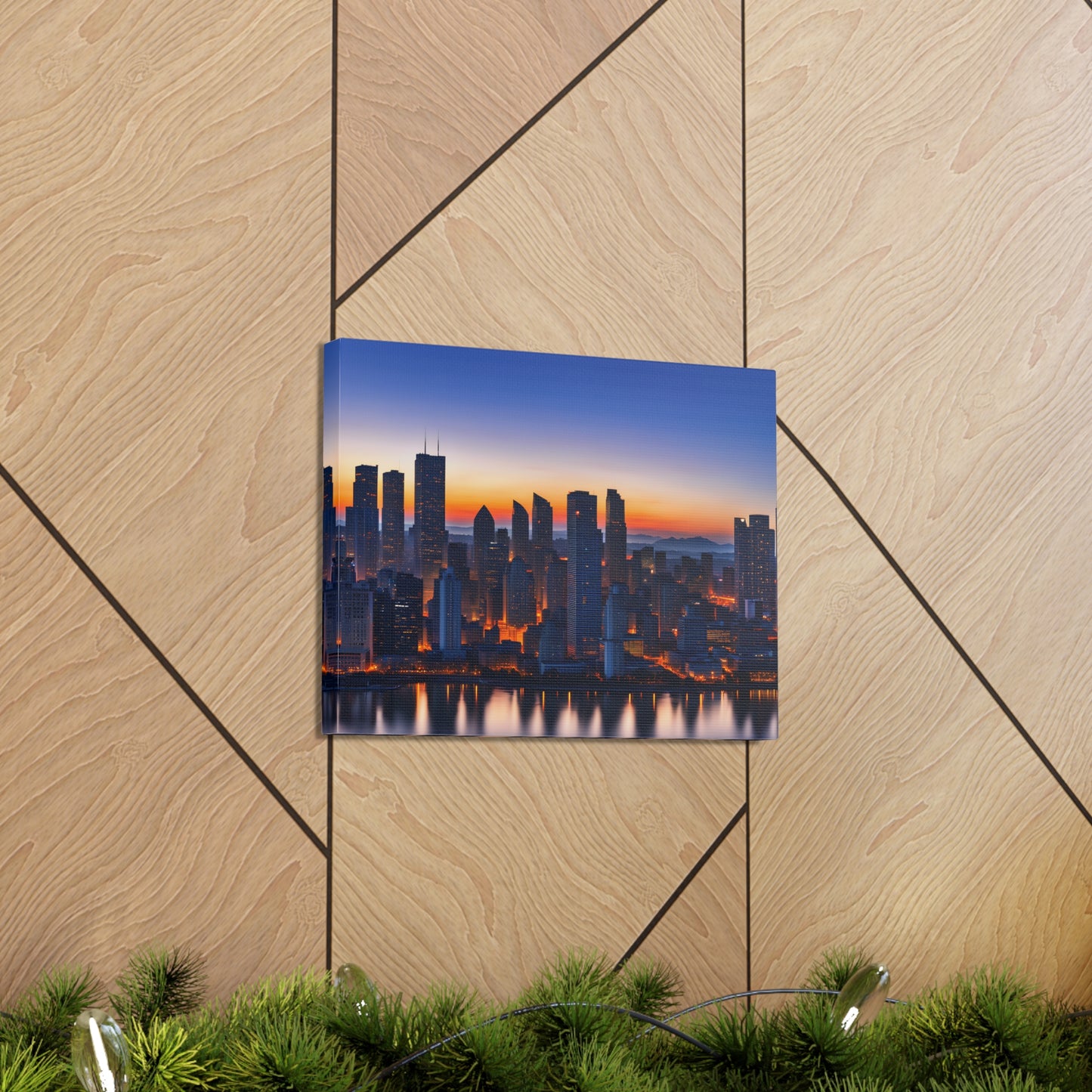 Evening Skyline: Cityscape Wall Décor