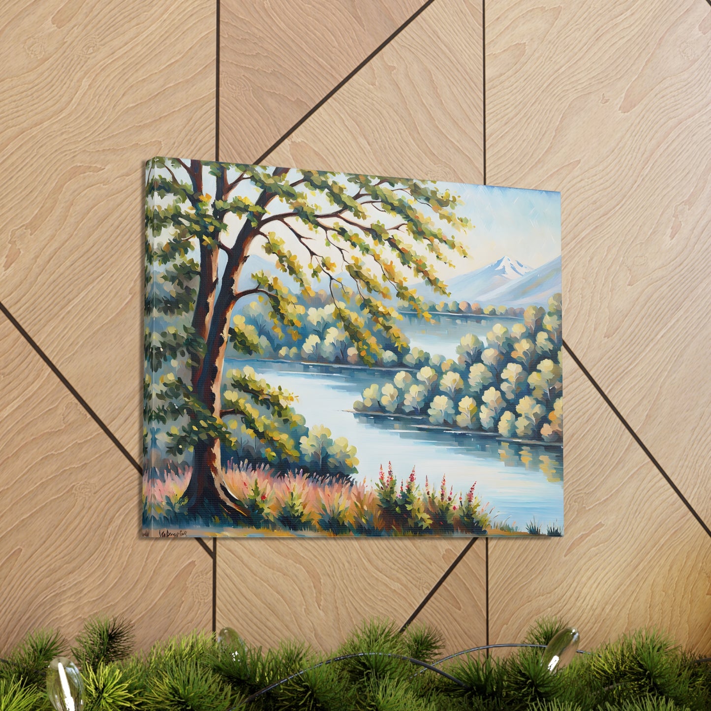 Verdant Enclave: Classic Oil Painting Wall Décor