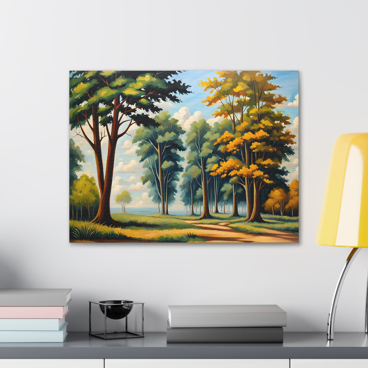 Peaceful Valley: Classic Oil Painting Wall Décor