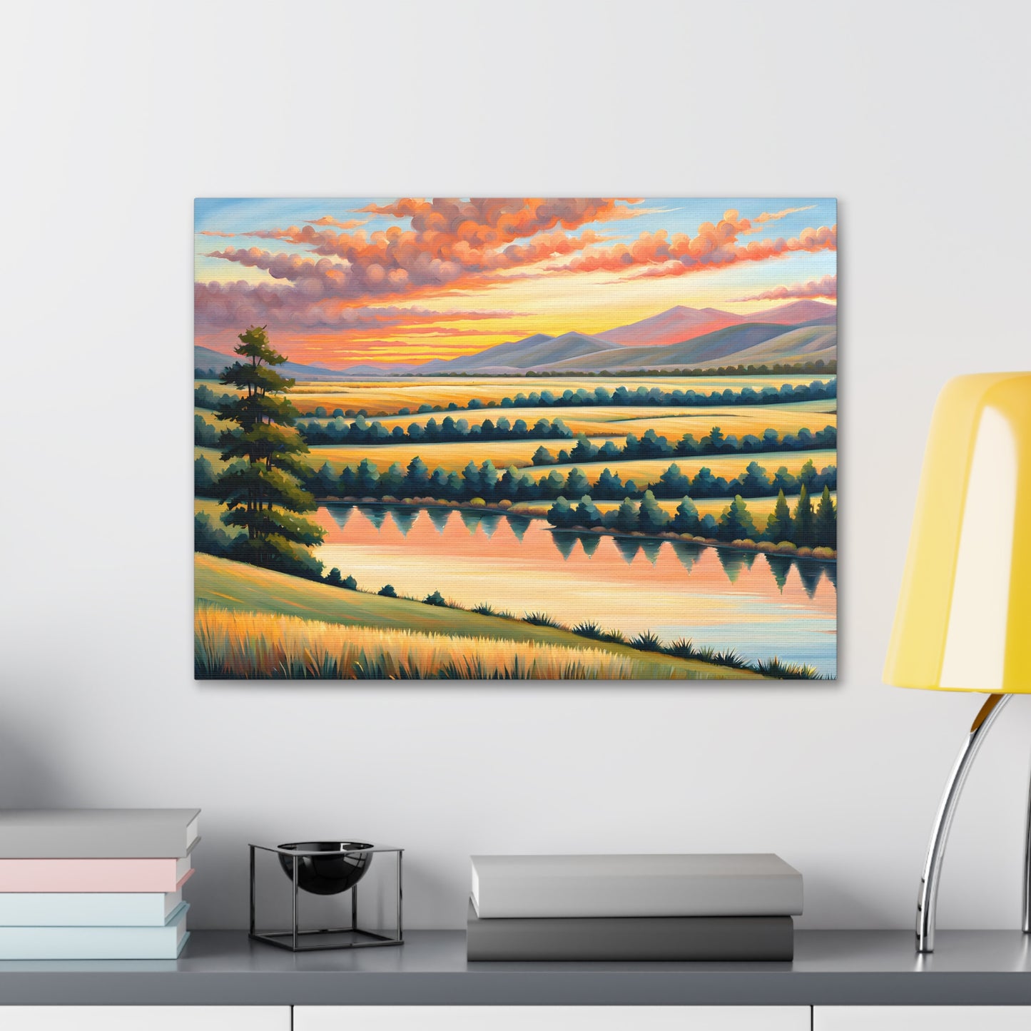 Quiet Canyon: Classic Oil Painting Wall Décor