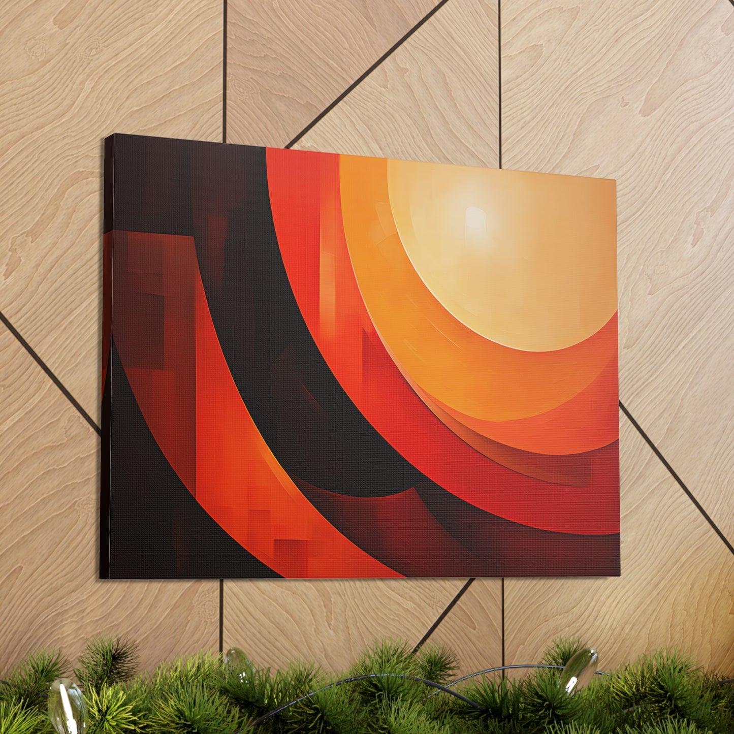 Amber Aura: Abstract Wall Décor