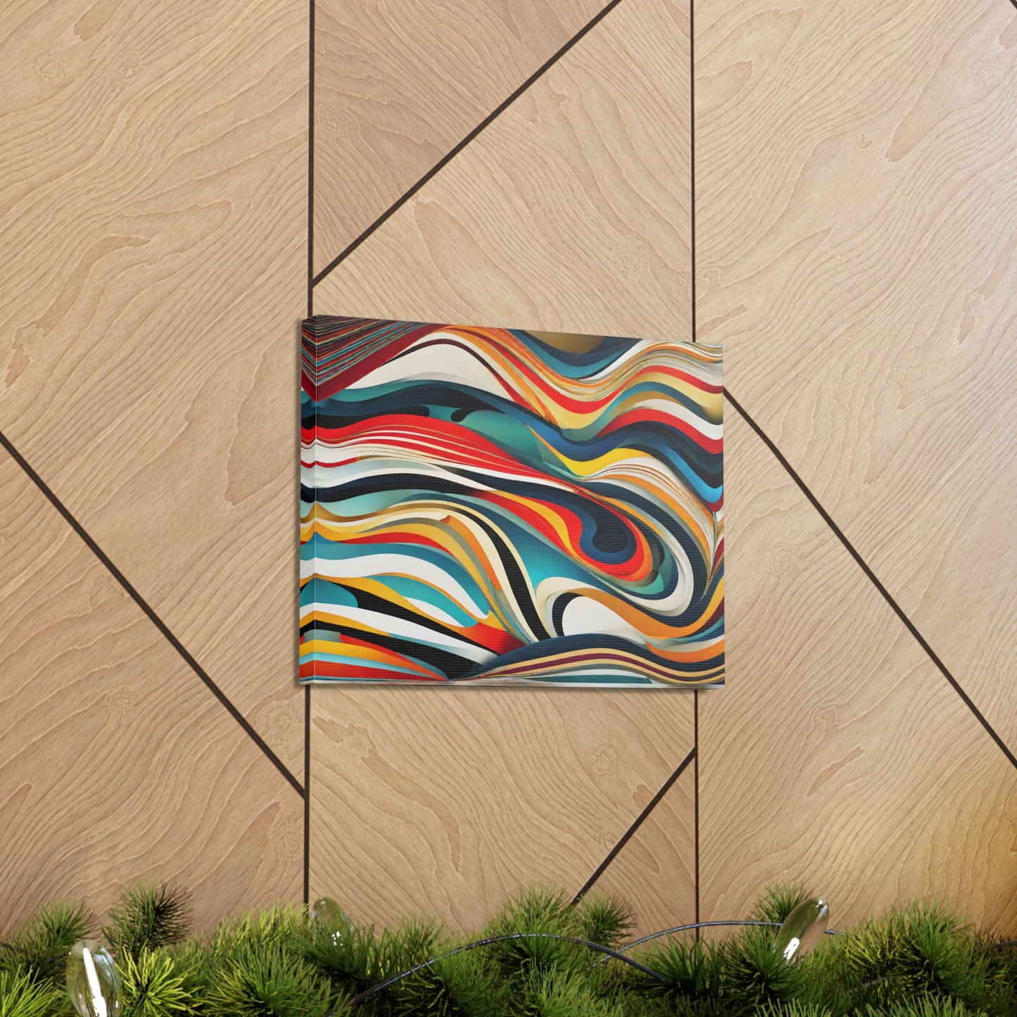 Iridescent Waves: Abstract Wall Décor