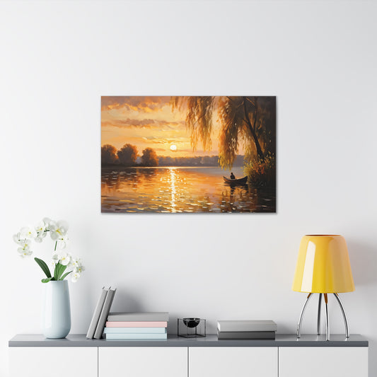 Coastal Serenity: Classic Oil Painting Wall Décor