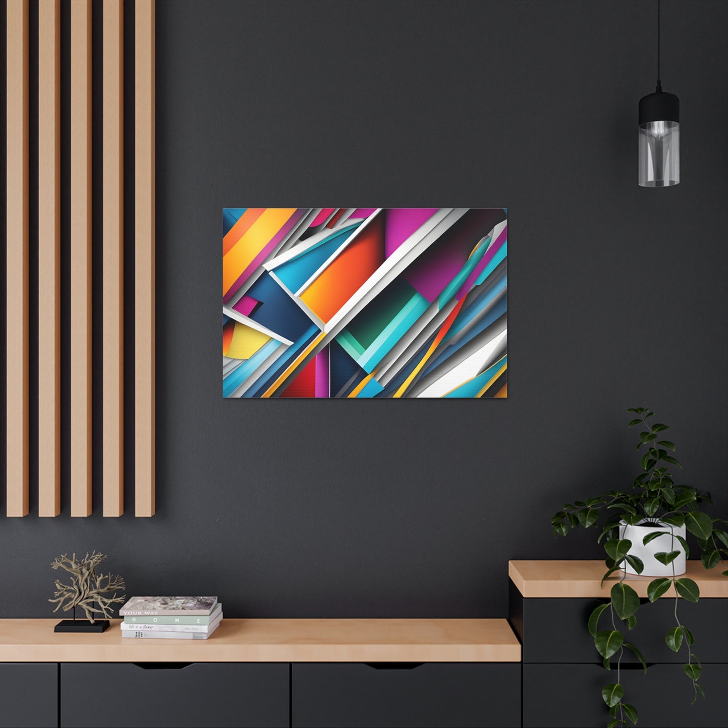 Prismatic Currents: Abstract Wall Décor