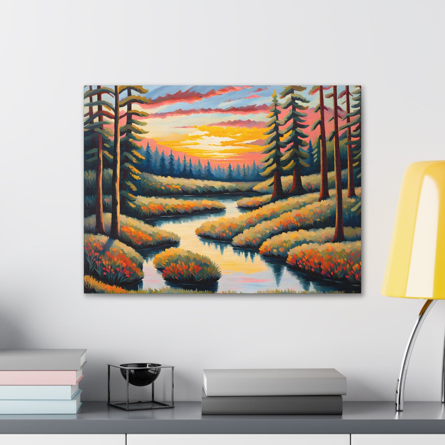 Echoing Valleys: Classic Oil Painting Wall Décor