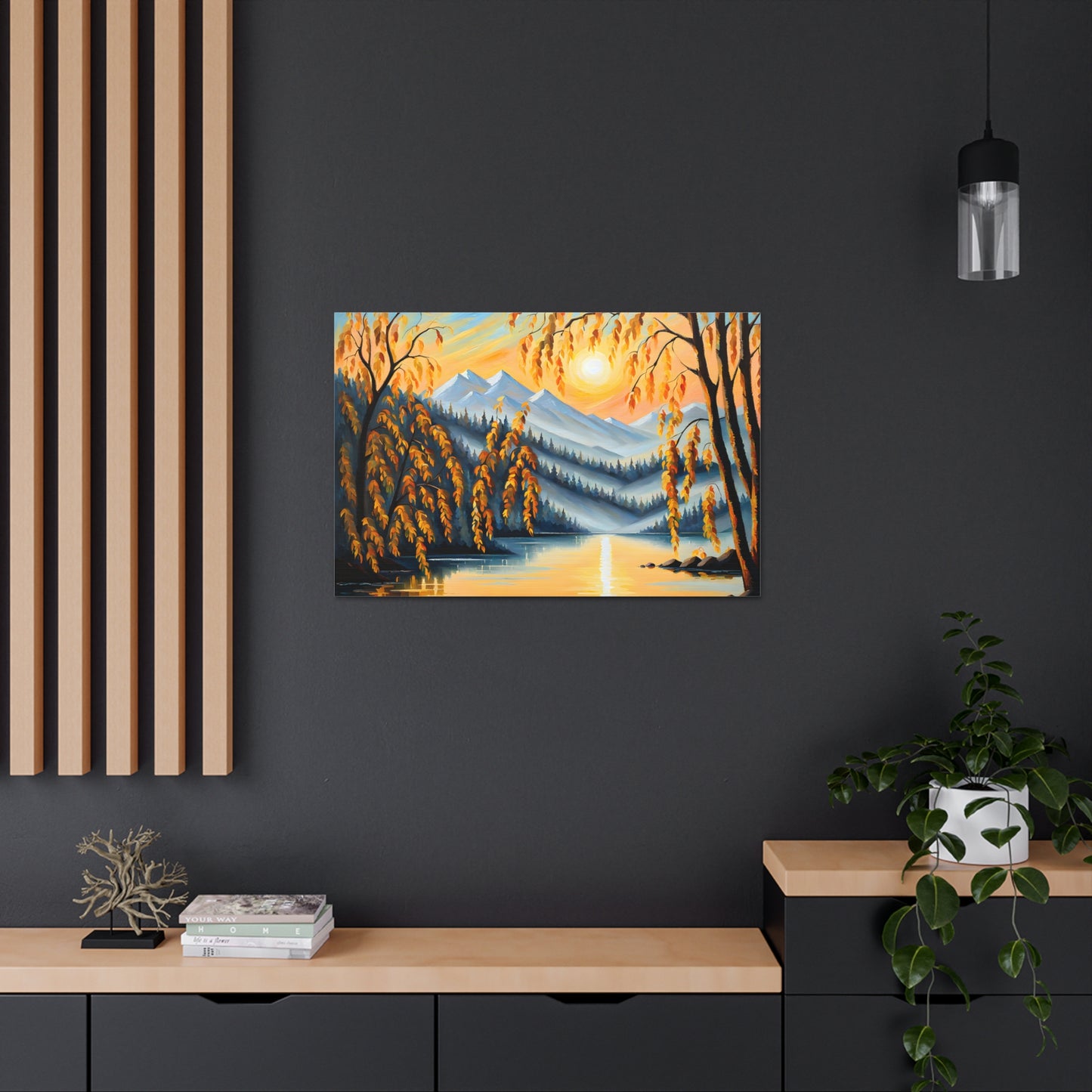 Valley Glow: Classic Oil Painting Wall Décor