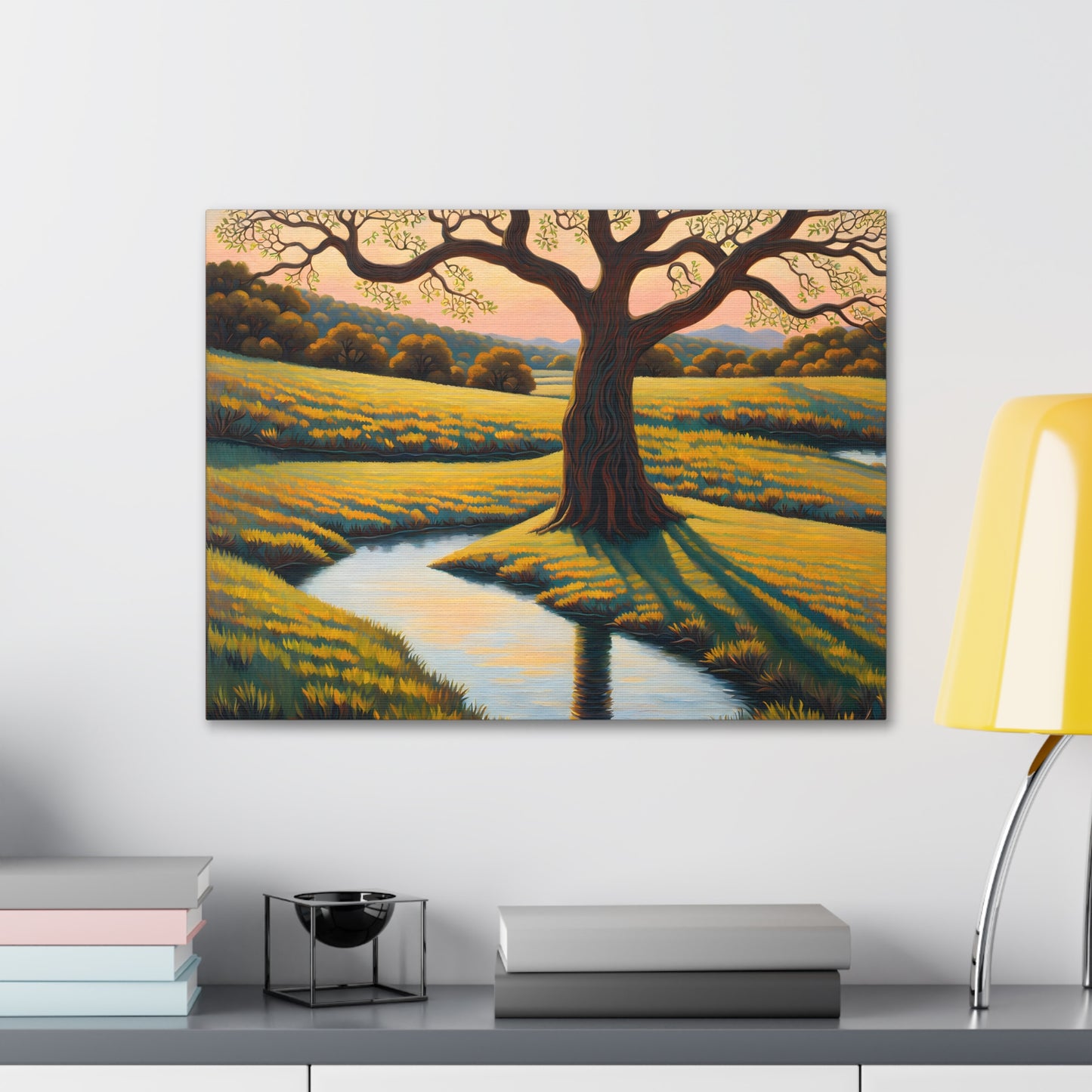 Whispering Field: Classic Oil Painting Wall Décor