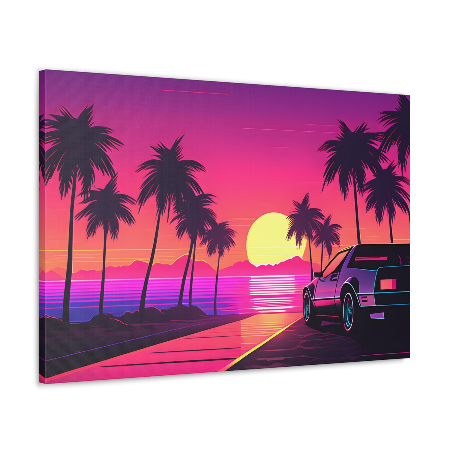 Sunset Synth: Outrun Wall Décor