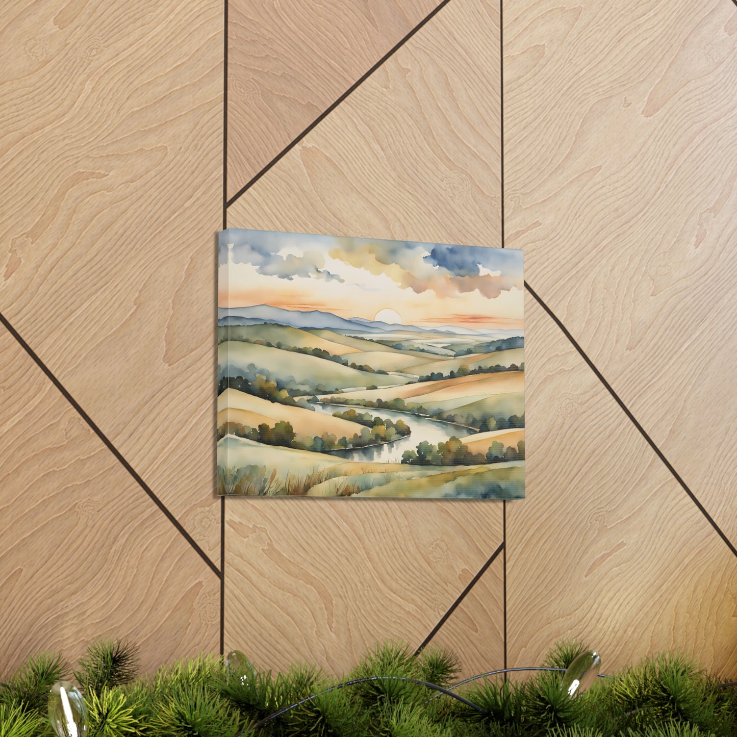 Rolling Hills: Watercolor Wall Décor