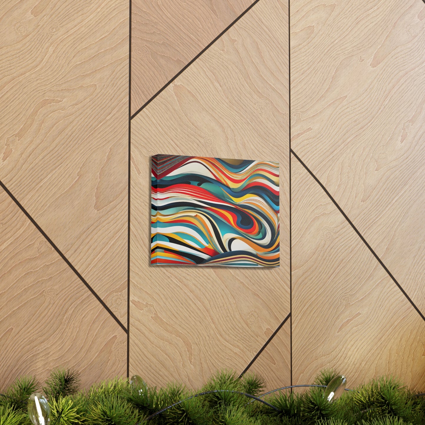 Iridescent Waves: Abstract Wall Décor