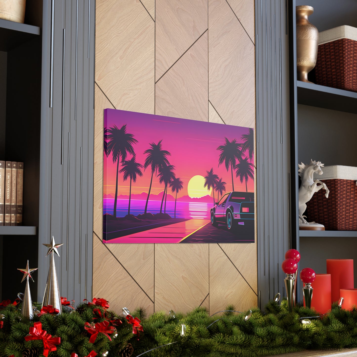 Sunset Synth: Outrun Wall Décor