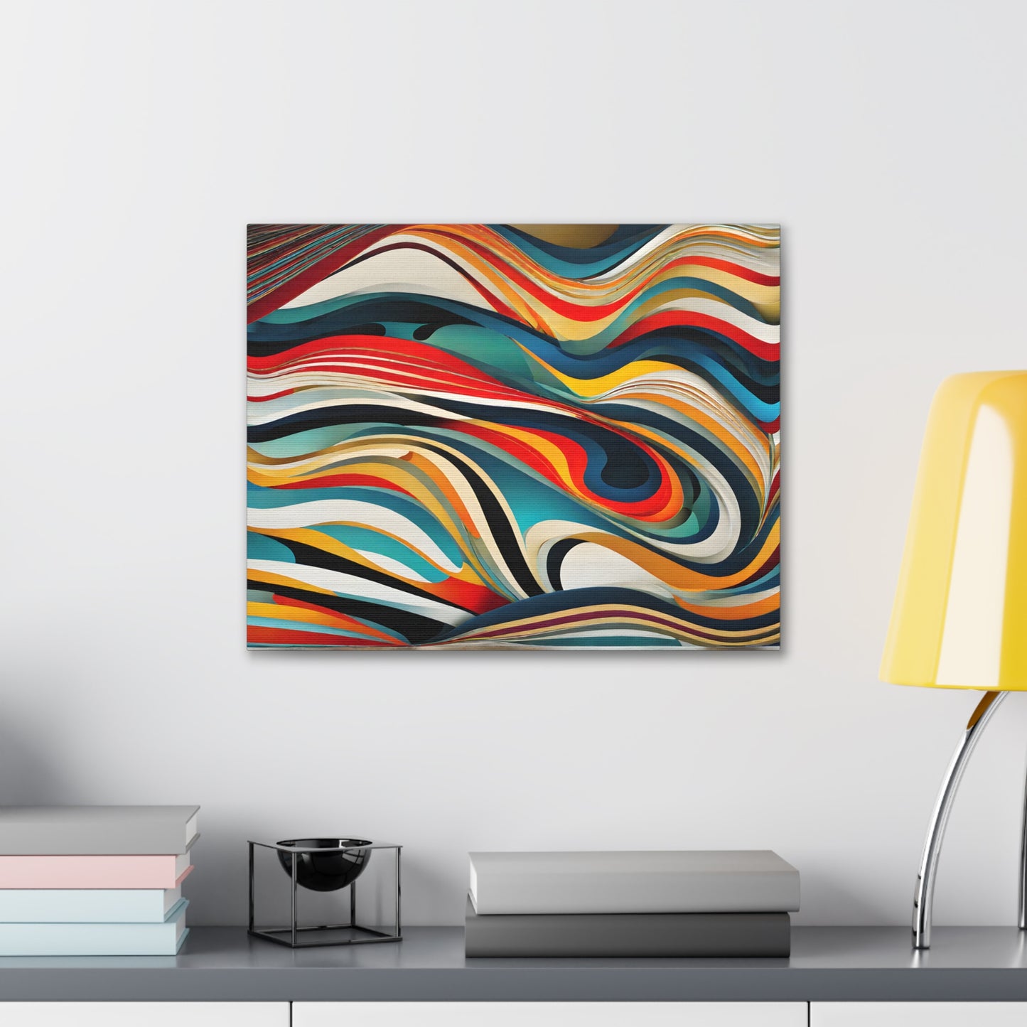 Iridescent Waves: Abstract Wall Décor