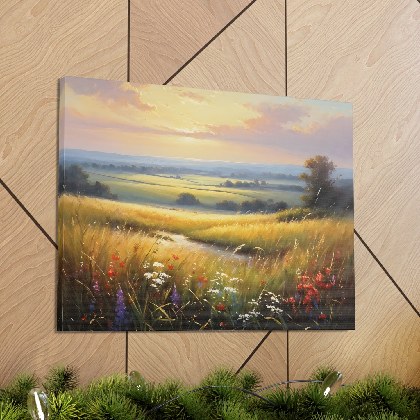 Golden Meadows: Classic Oil Painting Wall Décor