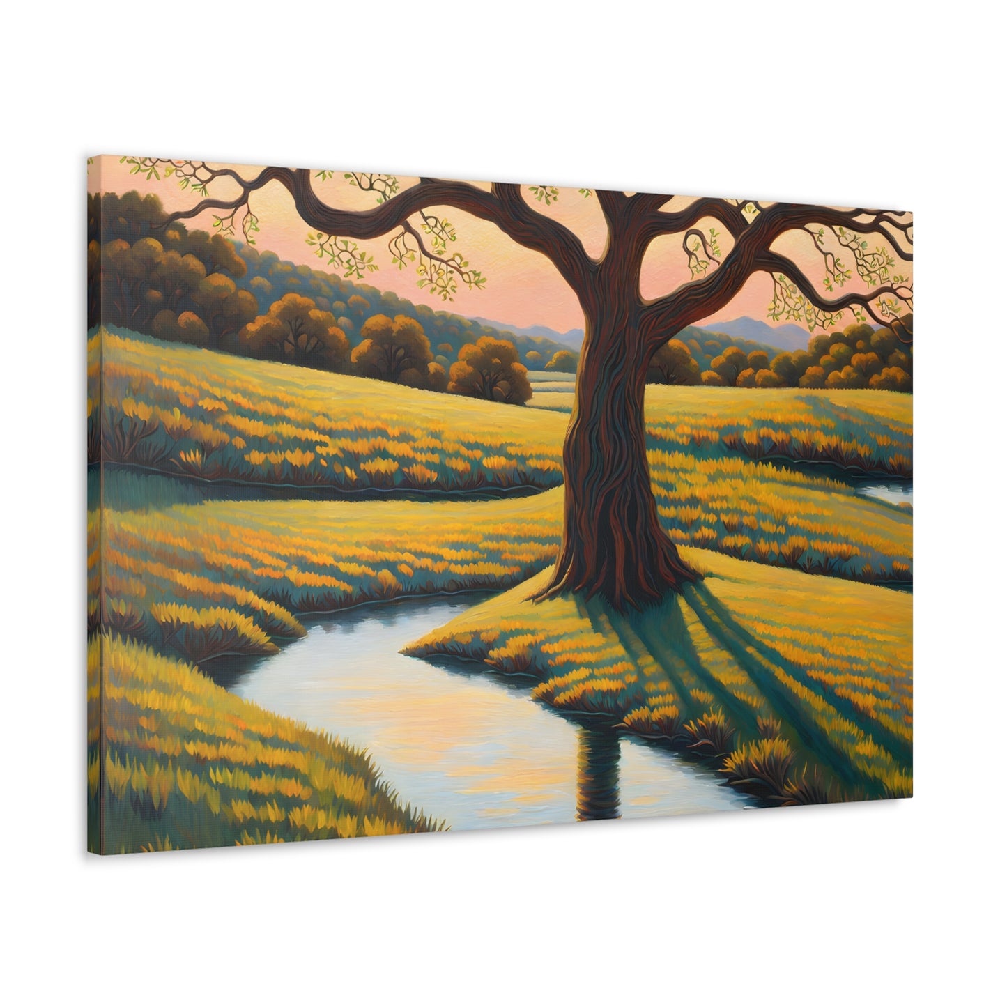 Whispering Field: Classic Oil Painting Wall Décor