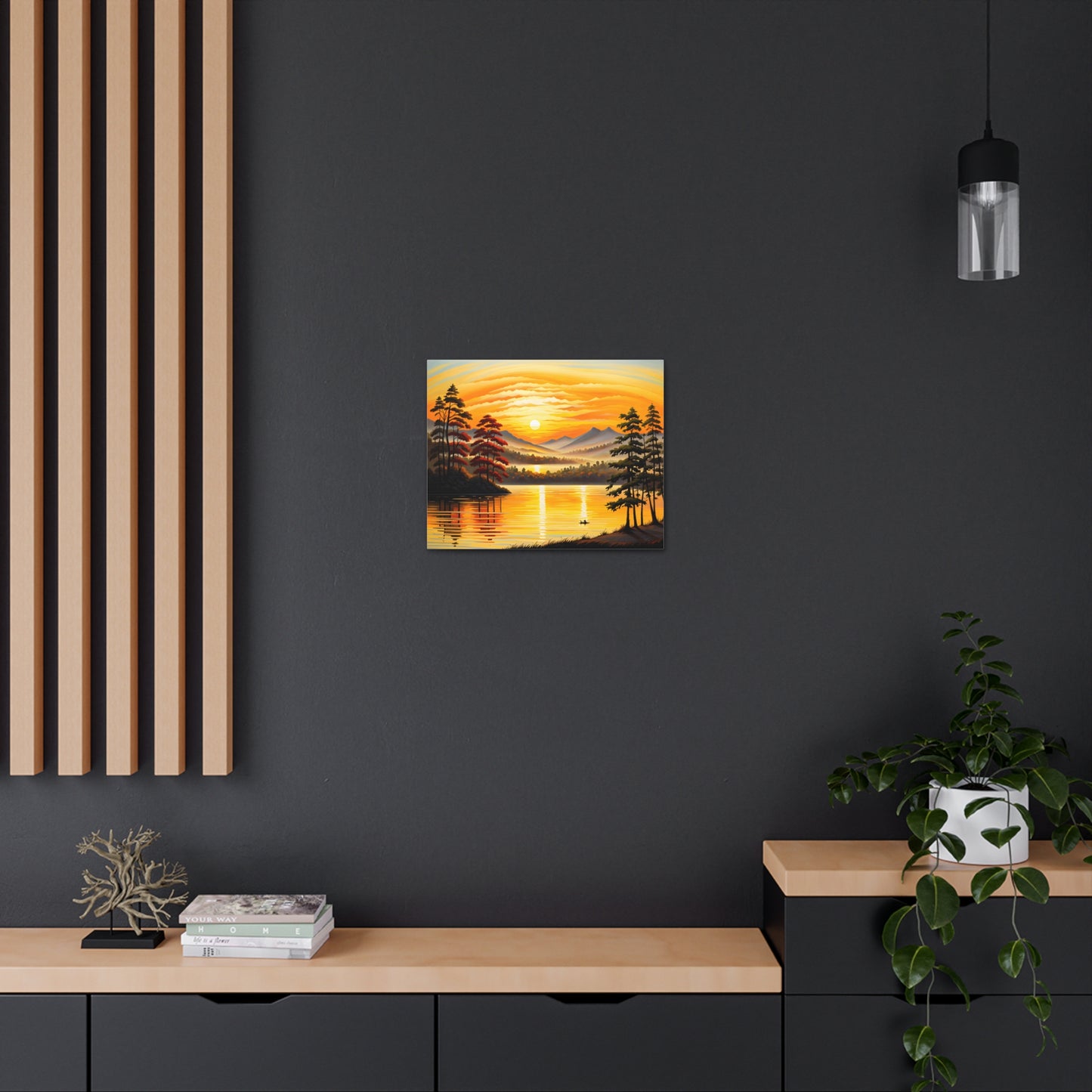 Lakeside Ripples: Classic Oil Painting Wall Décor