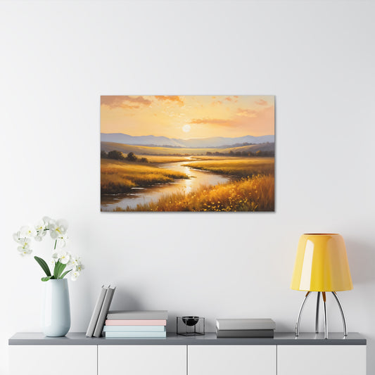 Serene Hills: Classic Oil Painting Wall Décor