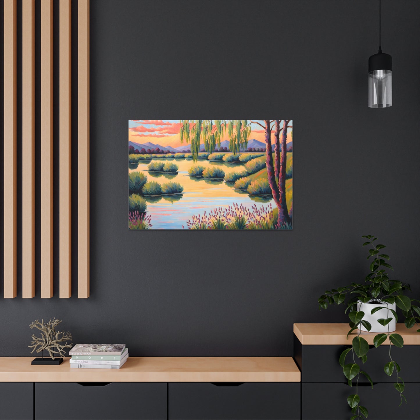 Tranquil Oasis: Classic Oil Painting Wall Décor