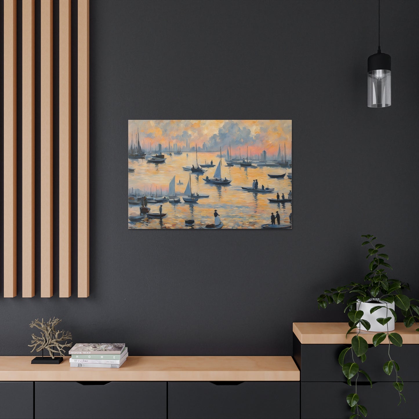 Sunset Shores: Classic Oil Painting Wall Décor