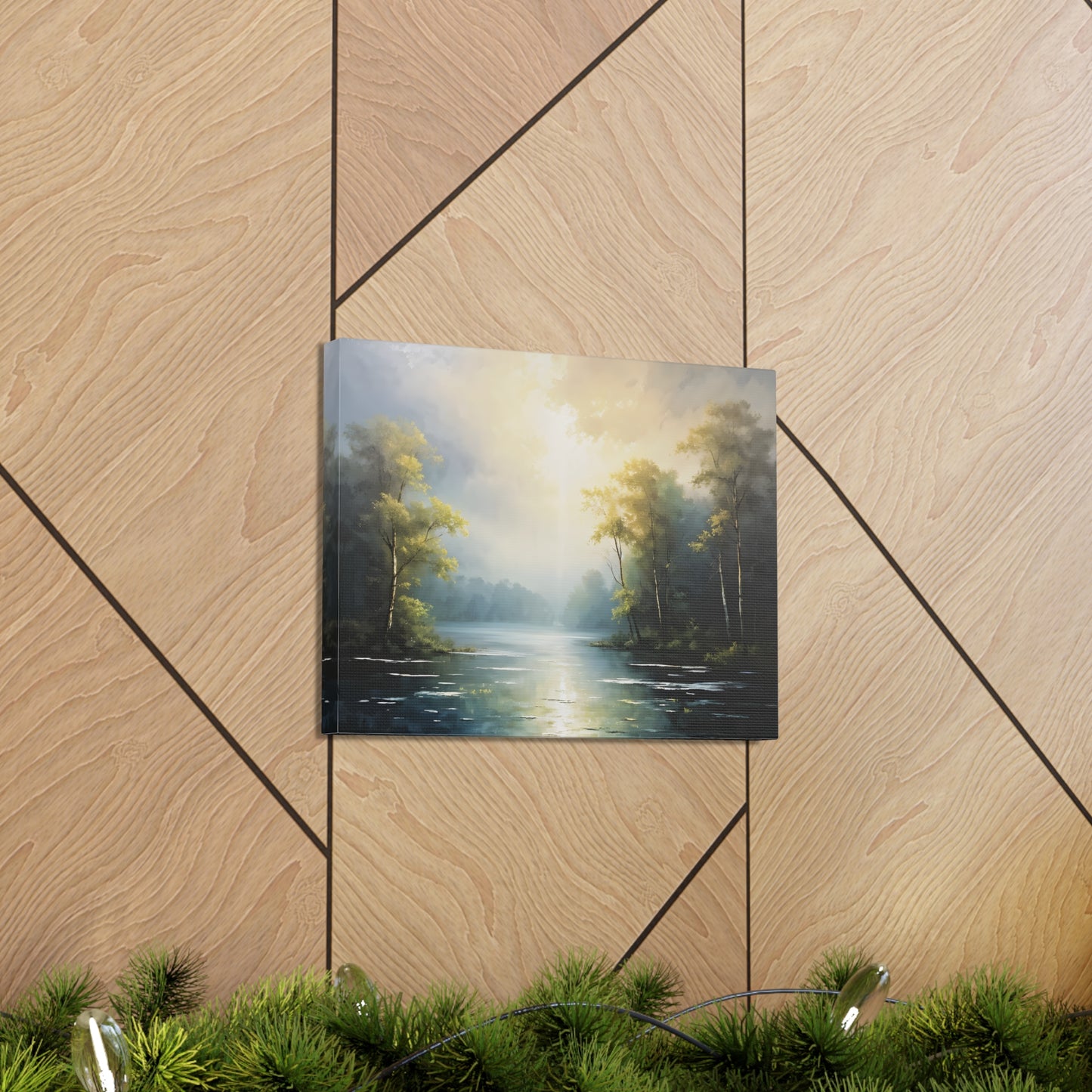 Lakeside Dew: Classic Oil Painting Wall Décor